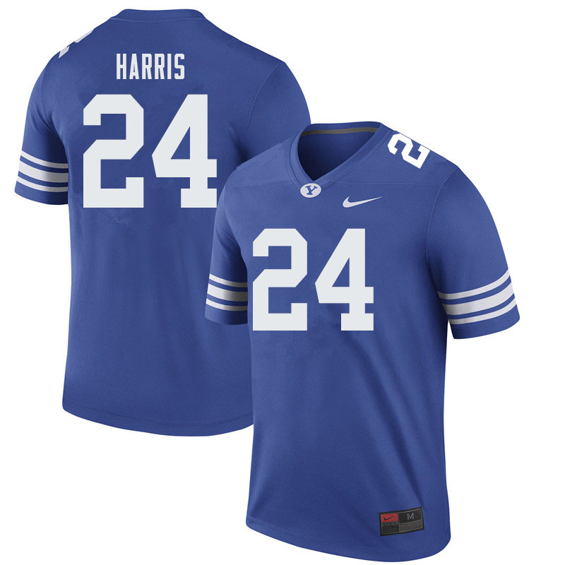 Men #24 Koy Harris BYU Cougars College Football Jerseys Sale-Royal